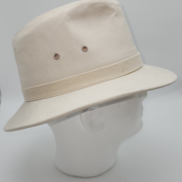 Dorfman Pacific DPC Men's Cotton Twill Belted Safari Hat Size Small Cream. - Picture 5 of 10